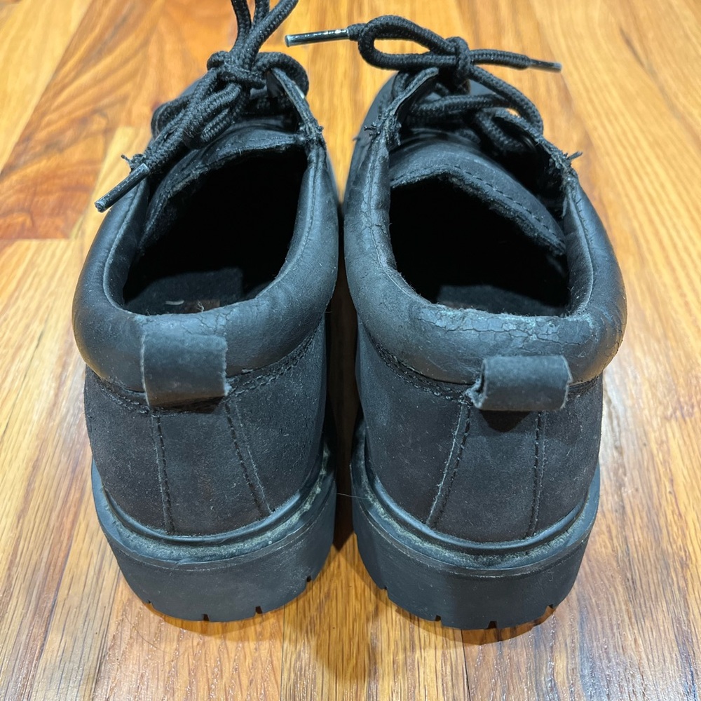 Men's Leather Skechers/Comfort Oxford’s Size 7.5 Black Color.Few Flaws see pi - Picture 5 of 10